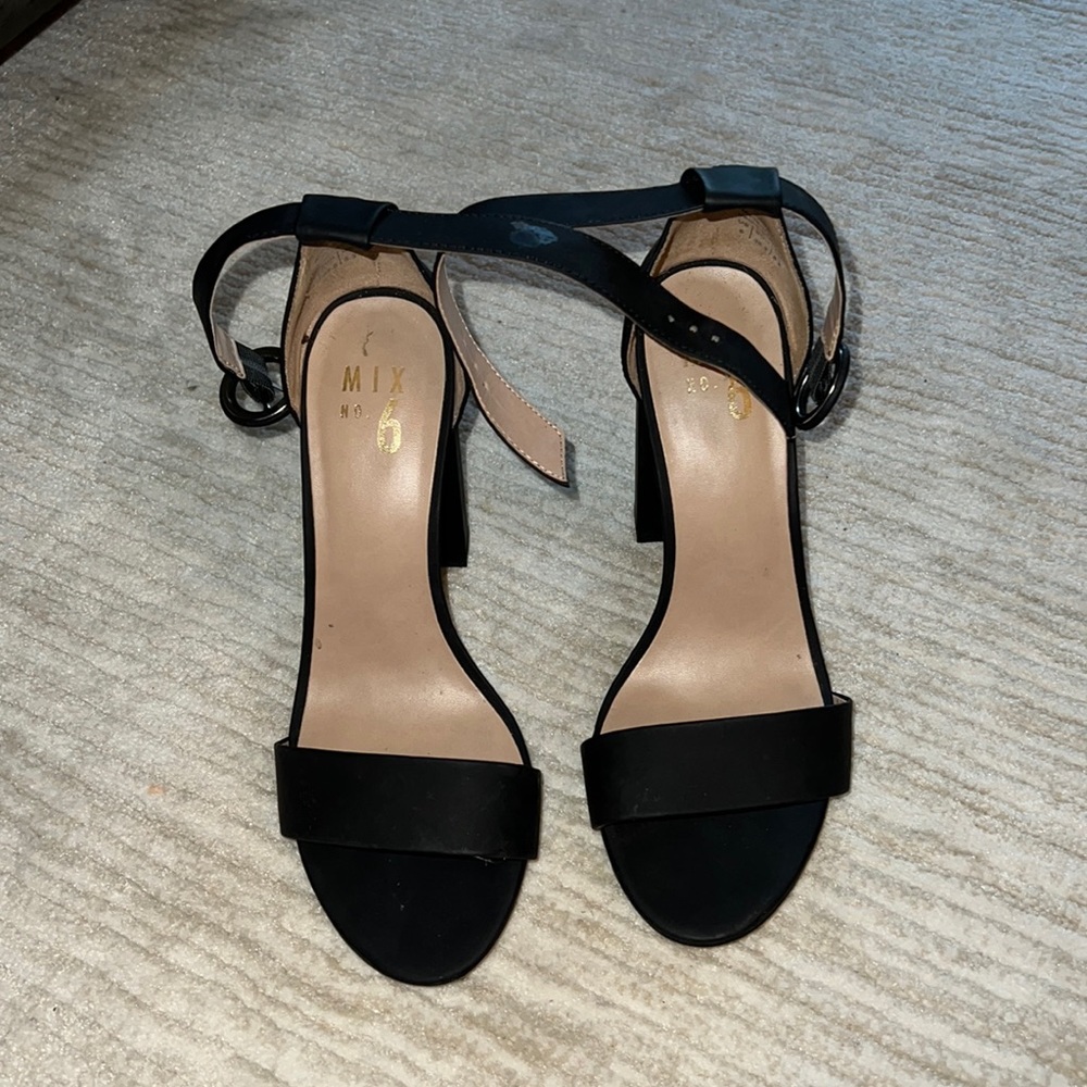 Black chunky heel